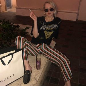 Striped Straight Leg Casual/Lounge Pants